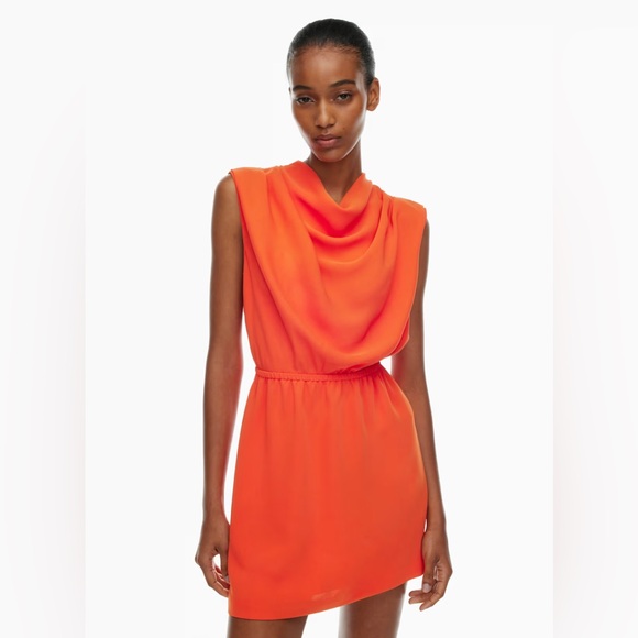 Aritzia Dresses & Skirts - Aritzia Babaton Carter Sleeveless Dress Bright Orange Mini Formal cocktail Dress